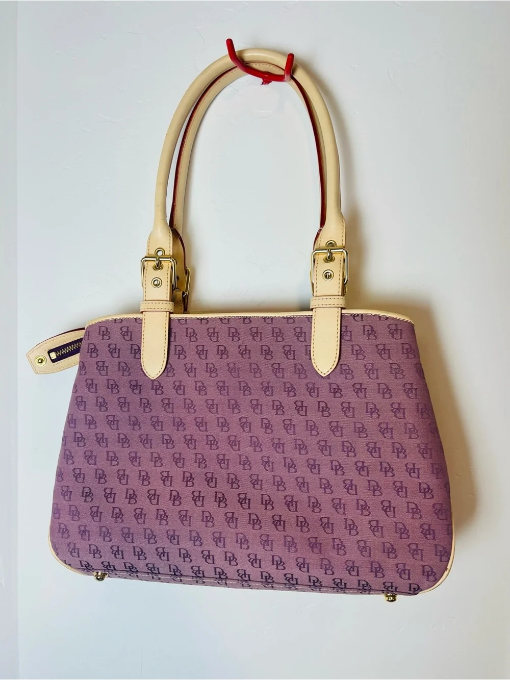 Dooney & Bourke Vintage Signature Monogram Canvas Satchel Bag
